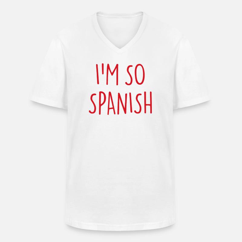 I'M SO SPANISH Spanisch Spanien - Männer-T-Shirt mit V-Ausschnitt - Weiß