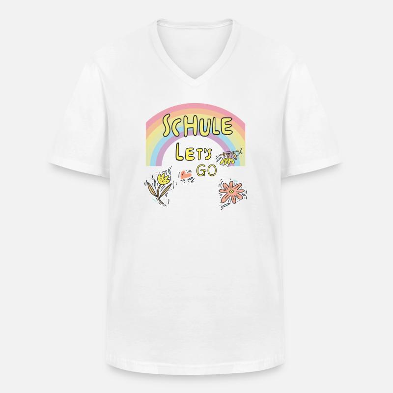 Schule Einschulung - Männer-T-Shirt mit V-Ausschnitt - Weiß