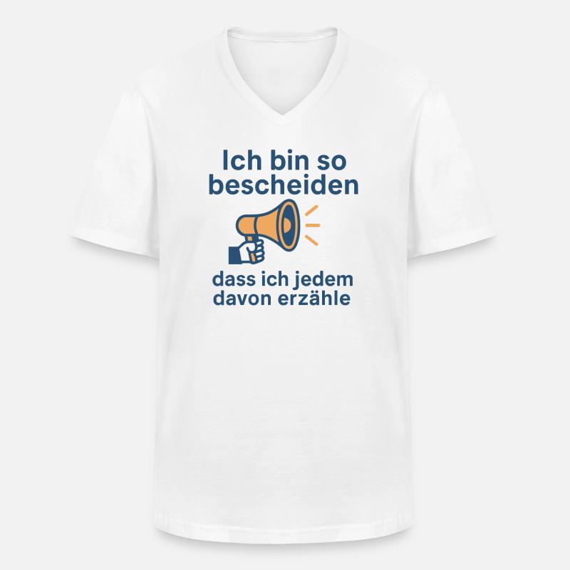 Ich bin so bescheiden - Männer-T-Shirt mit V-Ausschnitt - Weiß