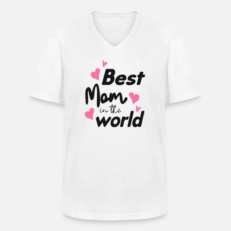 Best Mom - Männer-T-Shirt mit V-Ausschnitt - Weiß