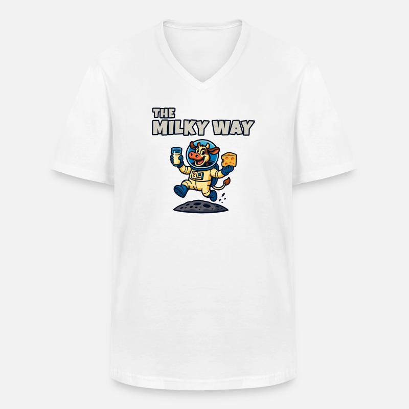 Die Milchstraße – Ko Astronaut - Männer-T-Shirt mit V-Ausschnitt - Weiß