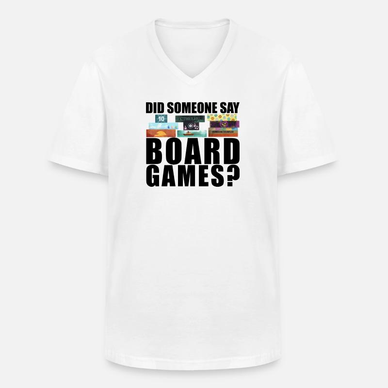 Brettspiele lustiger Spruch - Männer-T-Shirt mit V-Ausschnitt - Weiß