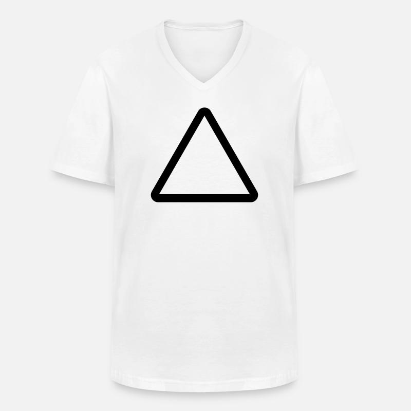 Baustelle, Warnschild Vorlage, Danger Warning - Männer-T-Shirt mit V-Ausschnitt - Weiß
