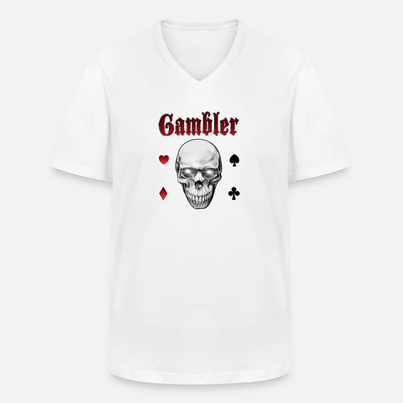Spieler - Männer-T-Shirt mit V-Ausschnitt - Weiß