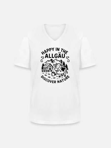 happyallgaeu - Men's V-Neck T-Shirt - white