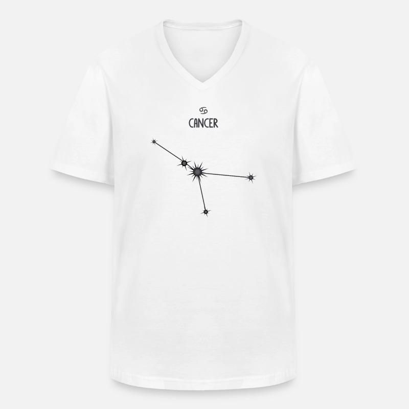 Krebs Sternzeichen Sternbild Sternbild Schwarz & Grau - Männer-T-Shirt mit V-Ausschnitt - Weiß
