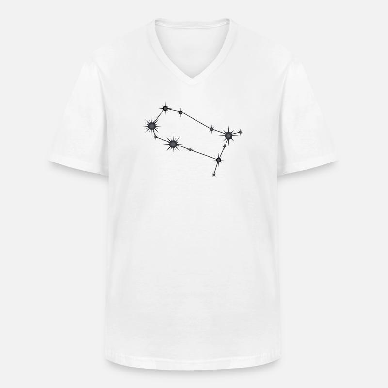Zwillinge Sternbild Sternzeichen Schwarz & Grau - Männer-T-Shirt mit V-Ausschnitt - Weiß