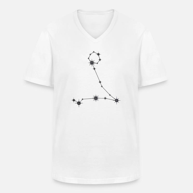 Fische Sternbild Sternzeichen Schwarz & Grau - Männer-T-Shirt mit V-Ausschnitt - Weiß