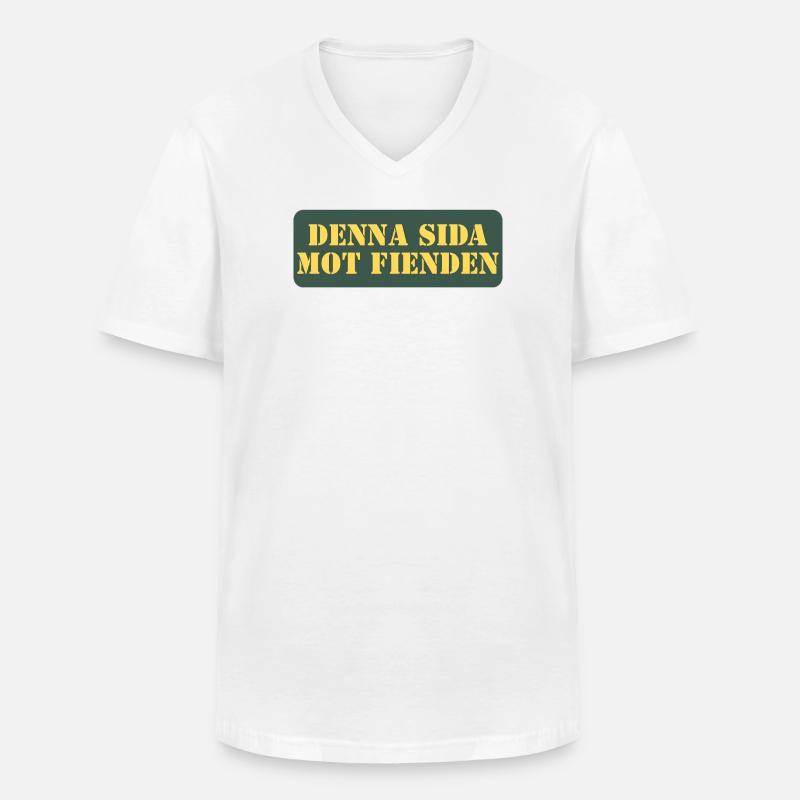 Diese Seite gegen den Feind - Männer-T-Shirt mit V-Ausschnitt - Weiß