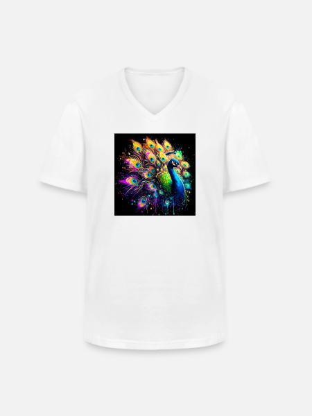 paon - T-shirt col V Homme - blanc