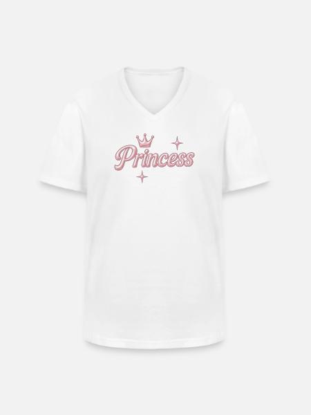 Prinzessin / Princess / Chrome Y2K Design - Men's V-Neck T-Shirt - white
