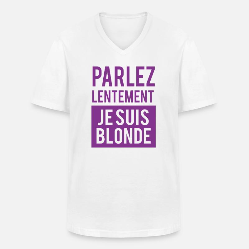 Glaubensbotschaft in moderner Typografie - Männer-T-Shirt mit V-Ausschnitt - Weiß