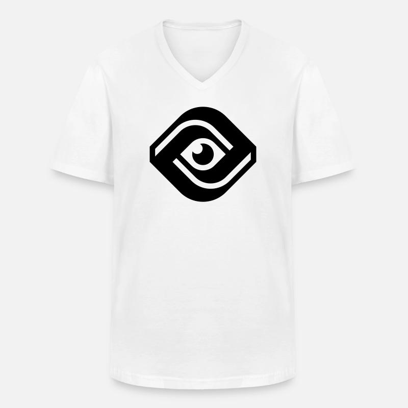 ALL-SEEING EYE - Männer-T-Shirt mit V-Ausschnitt - Weiß