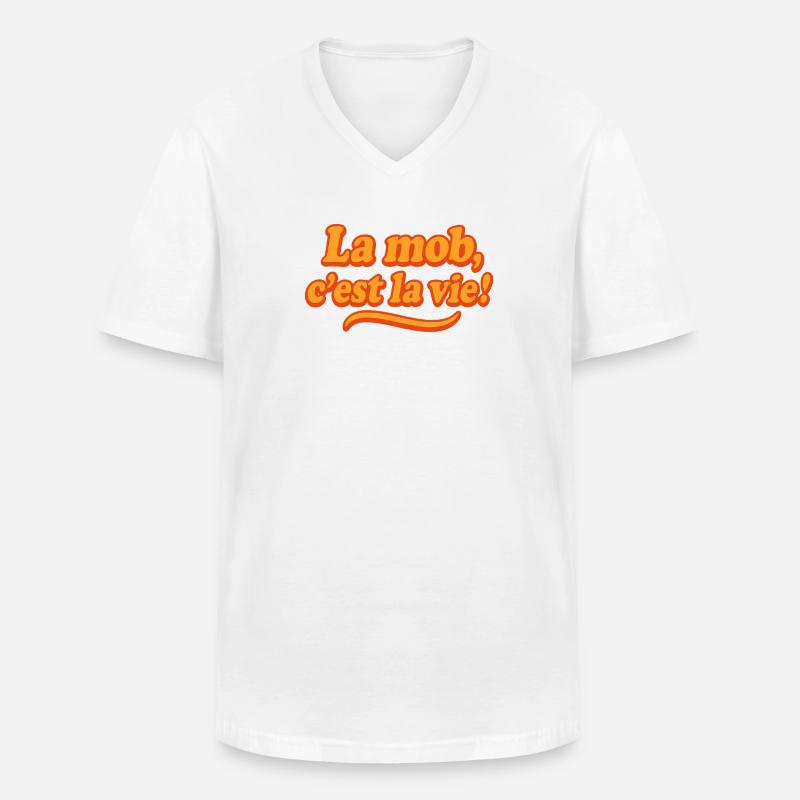 Der Mob ist das Leben! - Männer-T-Shirt mit V-Ausschnitt - Weiß