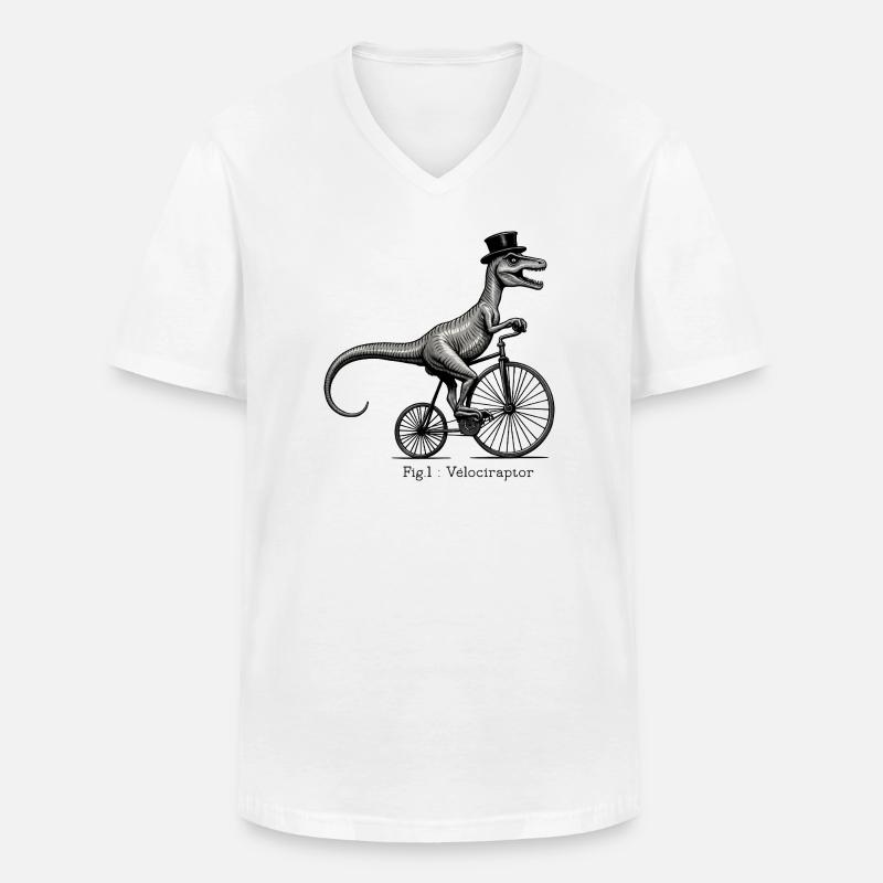 Velociraptor - Men's V-Neck T-Shirt - white