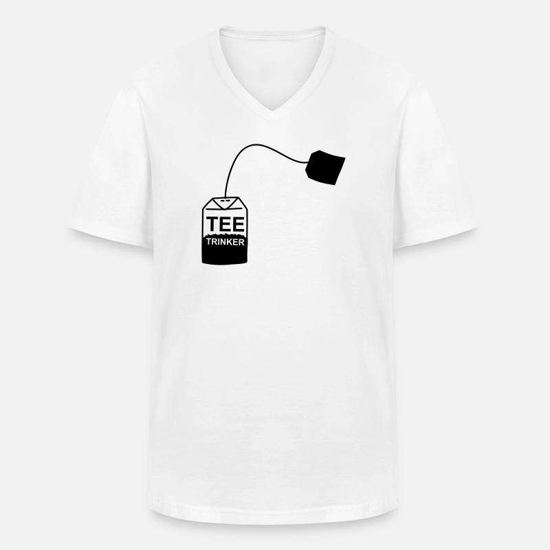 Tee_Kaffee_Earl_Grey_Teetrinker_Teesorten - Männer-T-Shirt mit V-Ausschnitt - Weiß