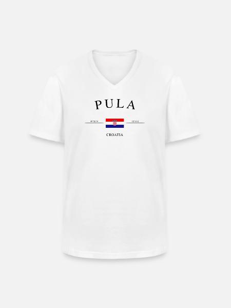 Pula Croatia – Holiday Souvenir &amp; Gift - Men's V-Neck T-Shirt - white