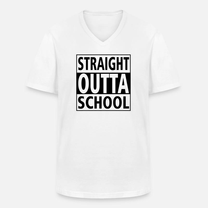 Class Shirts Direkt aus der Schule - Männer-T-Shirt mit V-Ausschnitt - Weiß
