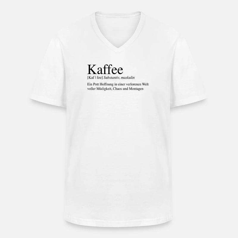 Kaffee - Ein Pott Hoffnung ... - Männer-T-Shirt mit V-Ausschnitt - Weiß