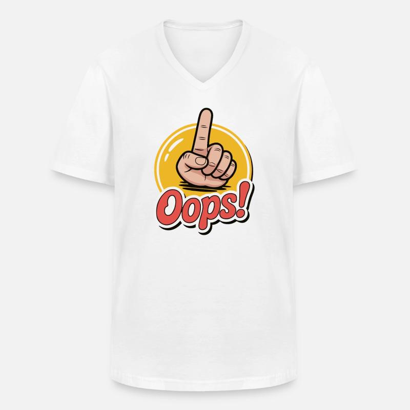 Grafikdesign mit kräftiger Handgeste - Männer-T-Shirt mit V-Ausschnitt - Weiß