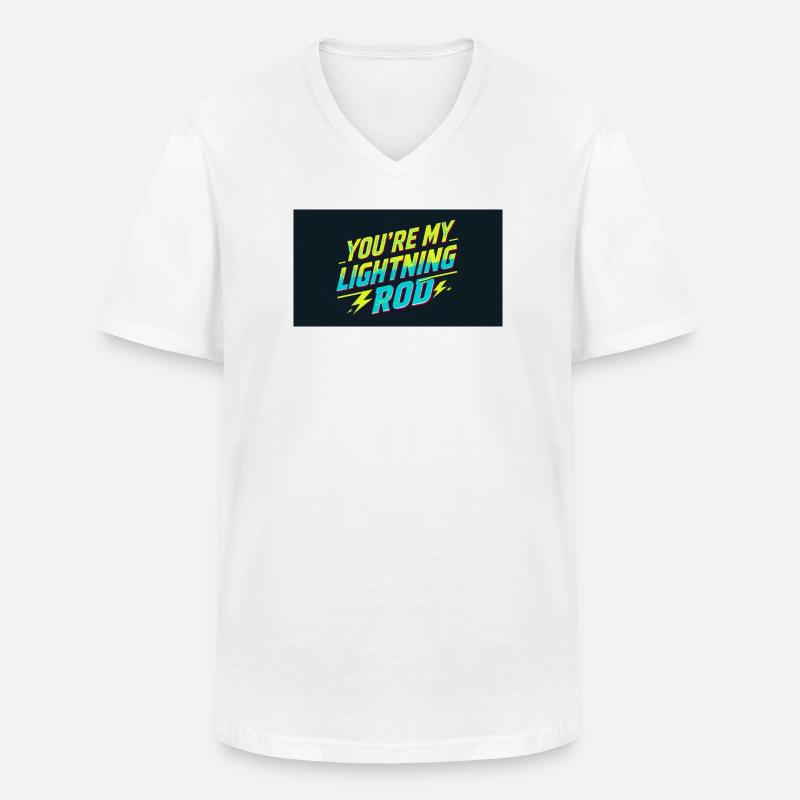 Du bist mein Blitzableiter - Männer-T-Shirt mit V-Ausschnitt - Weiß