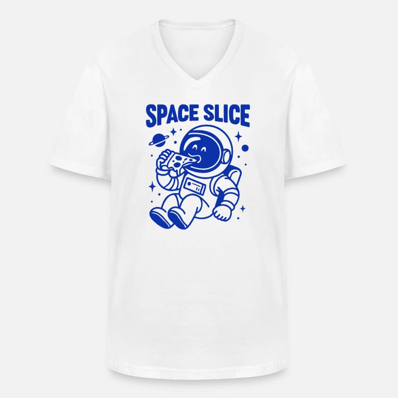 Conception de bébé astronaute de l’espace - T-shirt col V Homme - blanc