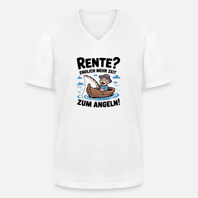 Angler Geschenk Perfekte Geschenkidee - Männer-T-Shirt mit V-Ausschnitt - Weiß
