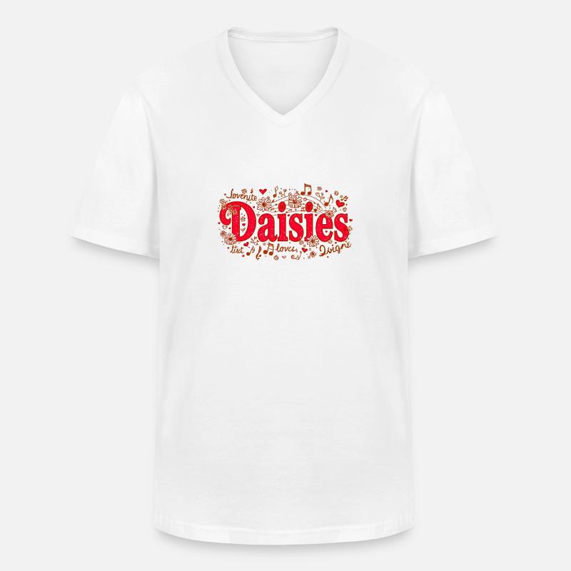 Conception de chansons de dames joyeuses - T-shirt col V Homme - blanc