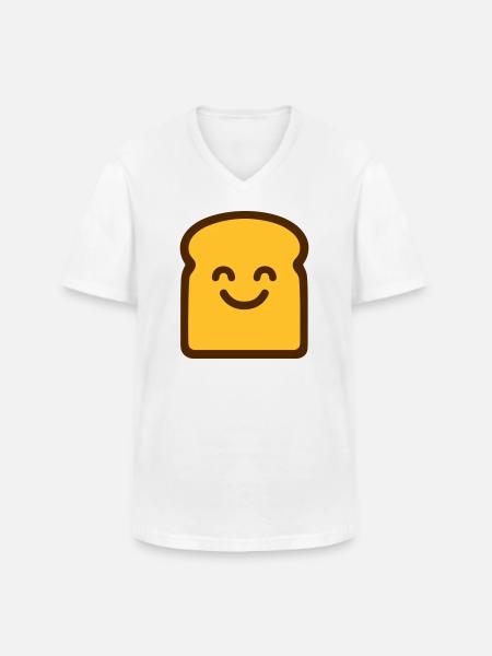 Toast mignon - T-shirt col V Homme - blanc