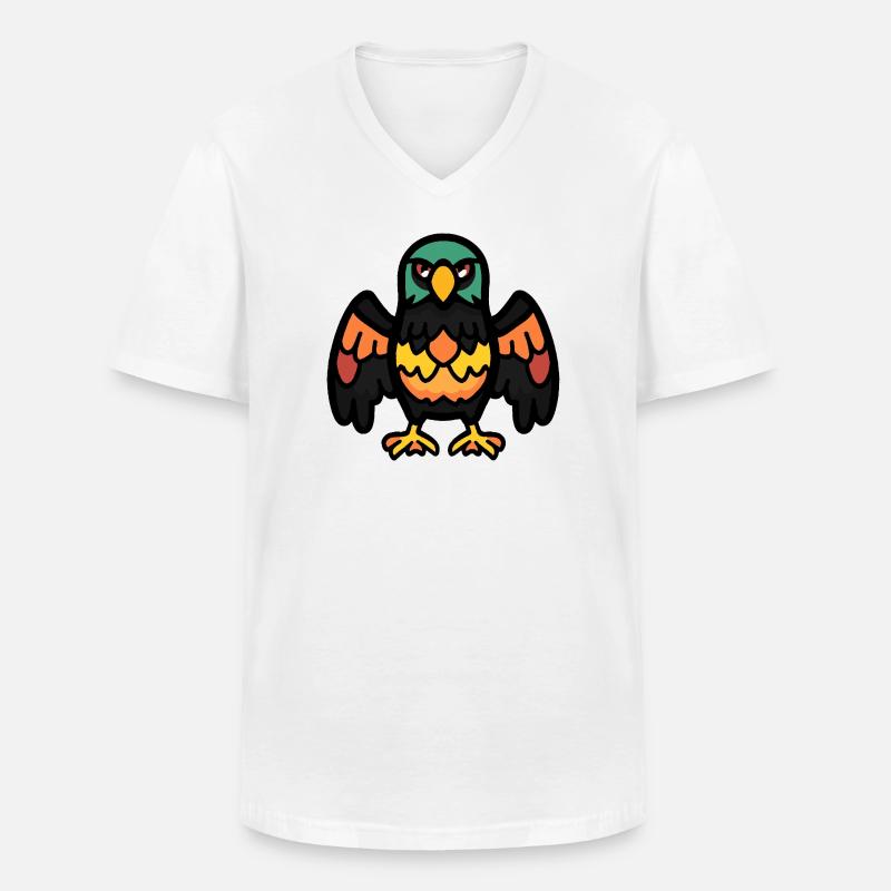 Adler Halloween Comic Lustig - Männer-T-Shirt mit V-Ausschnitt - Weiß