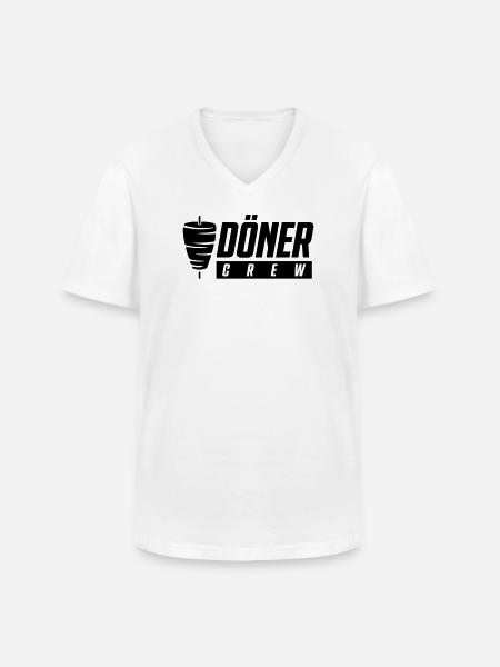 Döner Crew - Men's V-Neck T-Shirt - white