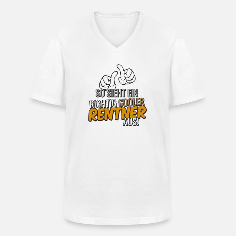 So sieht ein cooler Rentner aus - Männer-T-Shirt mit V-Ausschnitt - Weiß