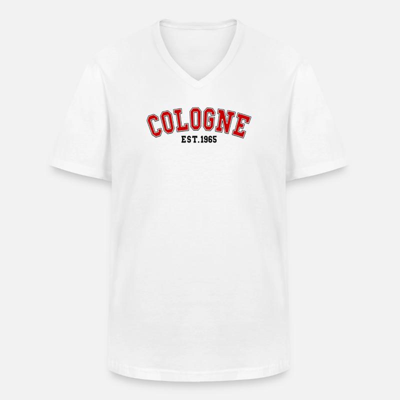 Cologne_Est_1965 - Männer-T-Shirt mit V-Ausschnitt - Weiß