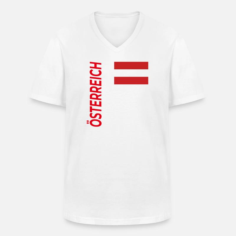Tannheim - Männer-T-Shirt mit V-Ausschnitt - Weiß