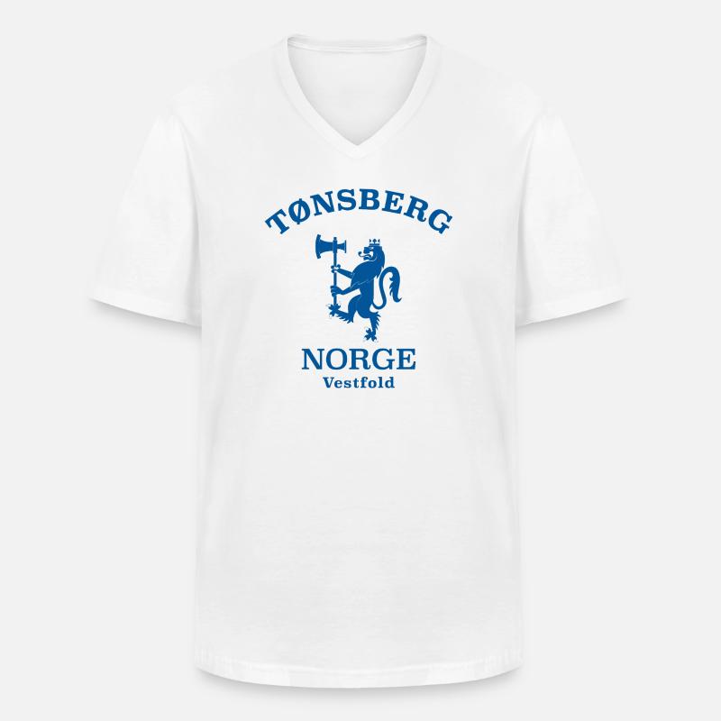 Tonsberg Norge Norwegen - Männer-T-Shirt mit V-Ausschnitt - Weiß