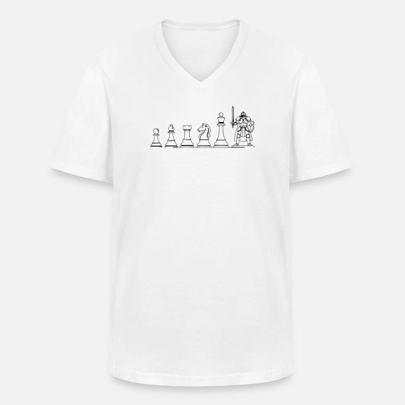 Spielfigur Brettspiel Evolution: Lustiges Design - Männer-T-Shirt mit V-Ausschnitt - Weiß