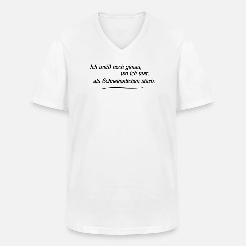 Schneewittchen - Männer-T-Shirt mit V-Ausschnitt - Weiß