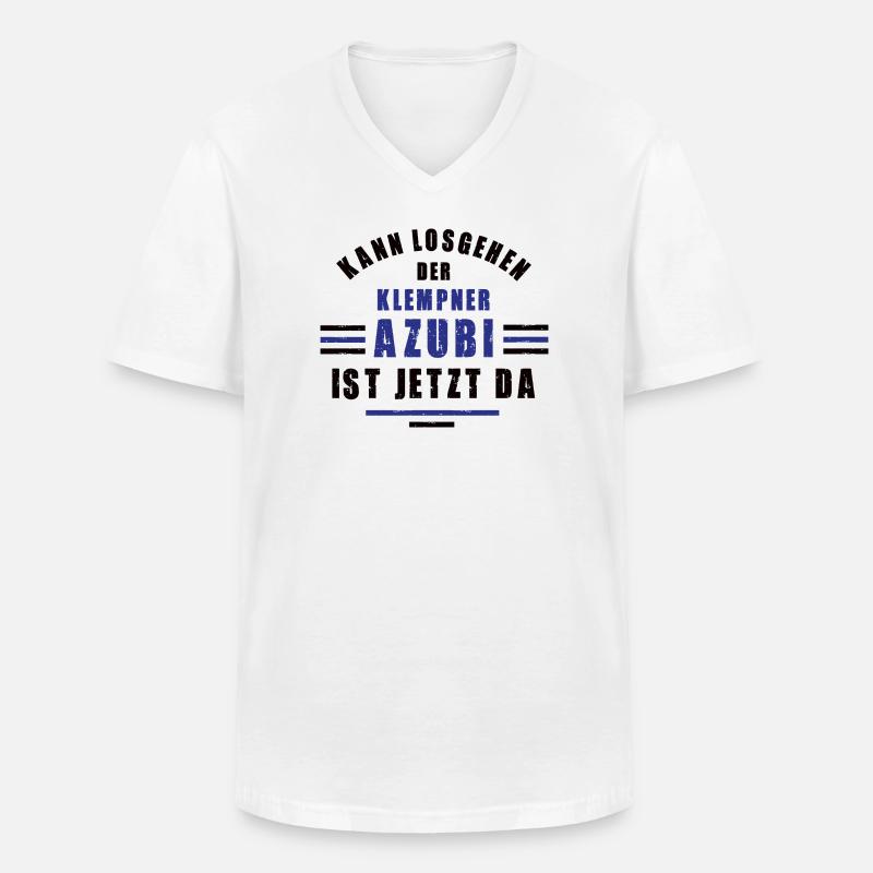Trainee Plumber Apprenticeship Training Plumber Training - Men's V-Neck T-Shirt - white