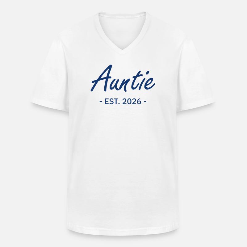 Auntie Script ist 2026 - Männer-T-Shirt mit V-Ausschnitt - Weiß