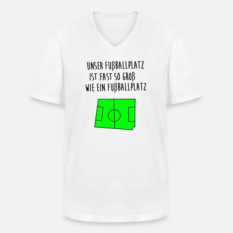 wie ein fussballplatz - Männer-T-Shirt mit V-Ausschnitt - Weiß