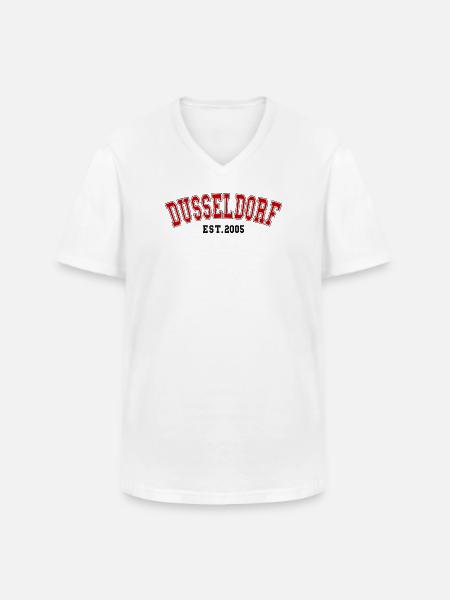 Dusseldorf Est. 2005 - Men's V-Neck T-Shirt - white