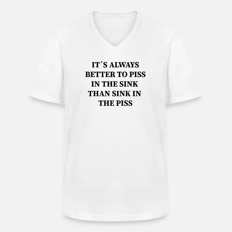 Meme Shirt - Männer-T-Shirt mit V-Ausschnitt - Weiß