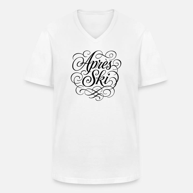 Apres Ski Spruch - Männer-T-Shirt mit V-Ausschnitt - Weiß