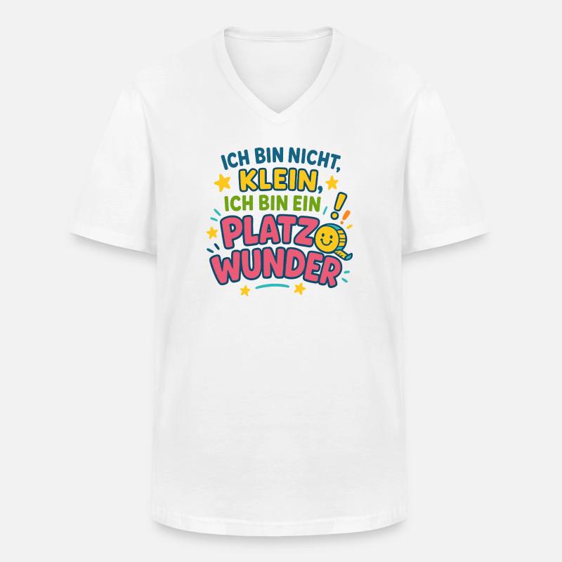 Ich bin ein Platzwunder Spruch - Männer-T-Shirt mit V-Ausschnitt - Weiß