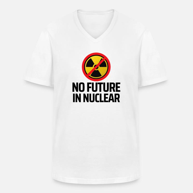 No nuclear power - Men's V-Neck T-Shirt - white