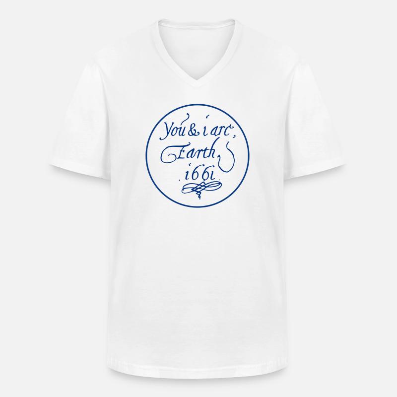Du und ich sind Erde 1661 - Männer-T-Shirt mit V-Ausschnitt - Weiß