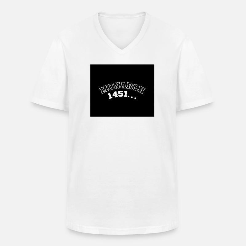 Monarch 1451 Chronik - Männer-T-Shirt mit V-Ausschnitt - Weiß