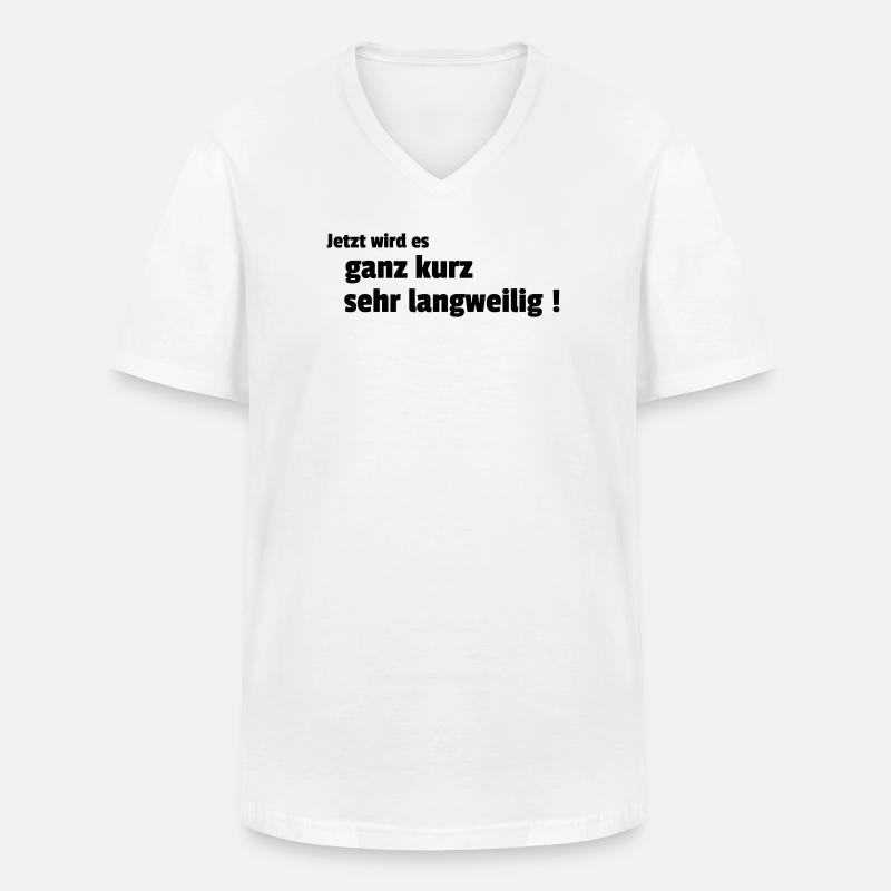 langweilig - Männer-T-Shirt mit V-Ausschnitt - Weiß