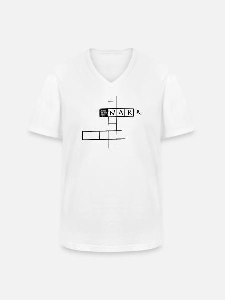 Lunatic with 3 letters - Men's V-Neck T-Shirt - white