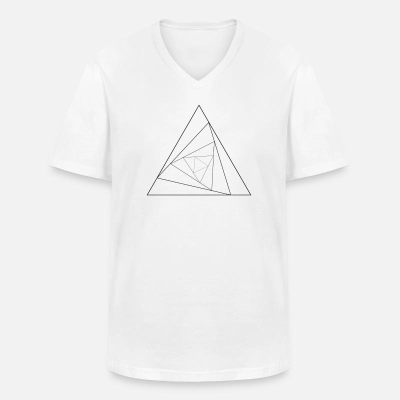 Triangular triangle - Men's V-Neck T-Shirt - white